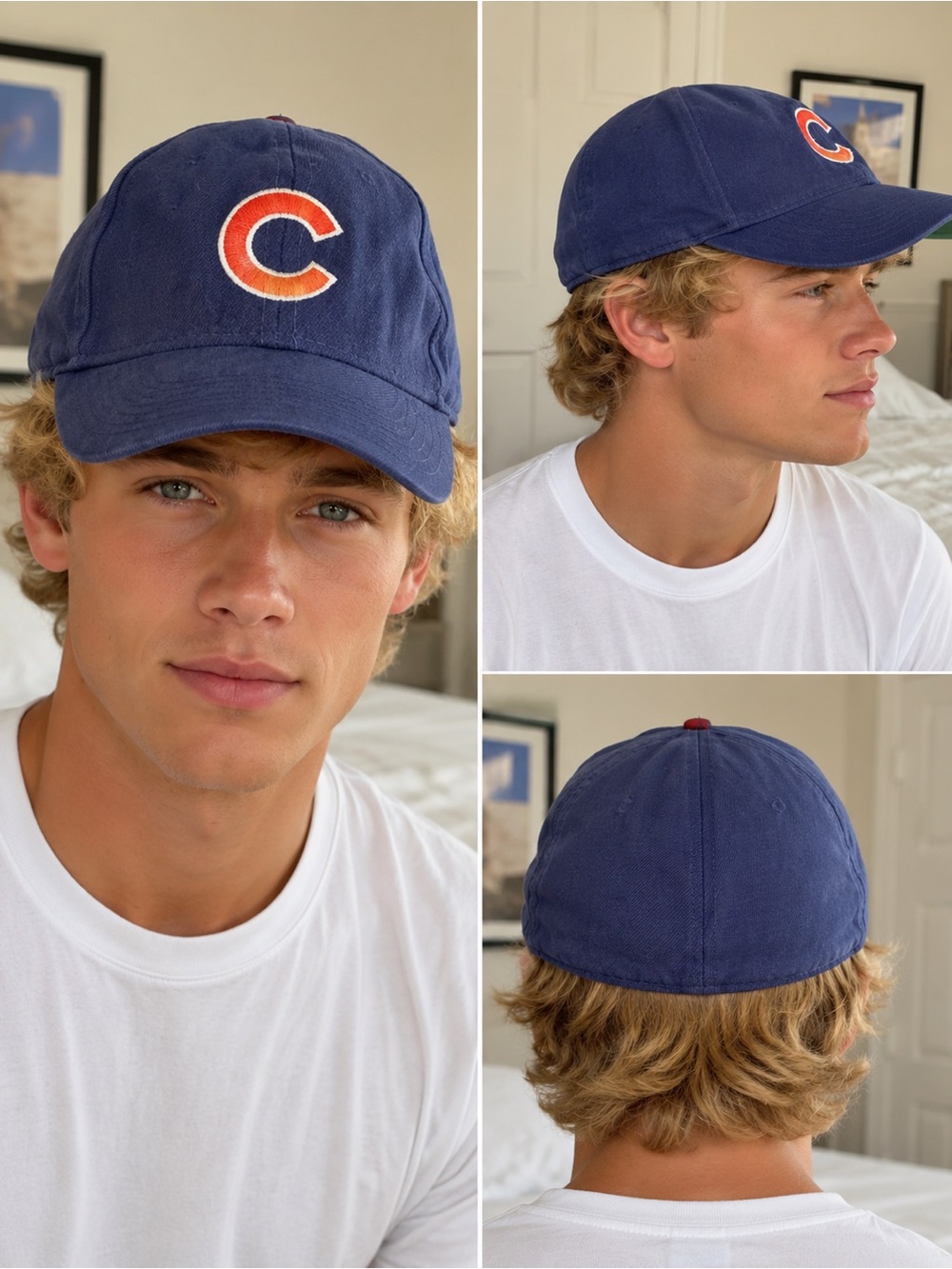 Vintage Chicago Cubs MLB Wool Baseball Cap Blue “C” Hat USA Made Fair